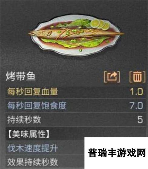 明日之后带鱼食谱配方介绍 烤带鱼怎么制作