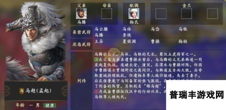 《三国志14》马超人物关系一览